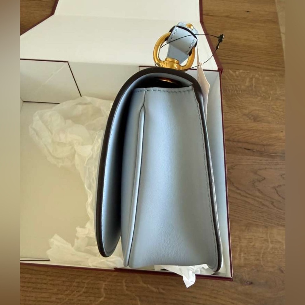 100% Authentic NEW Gucci Blondie Large Top Handle Crossbody Handbag Light Blue - Picture 10 of 13